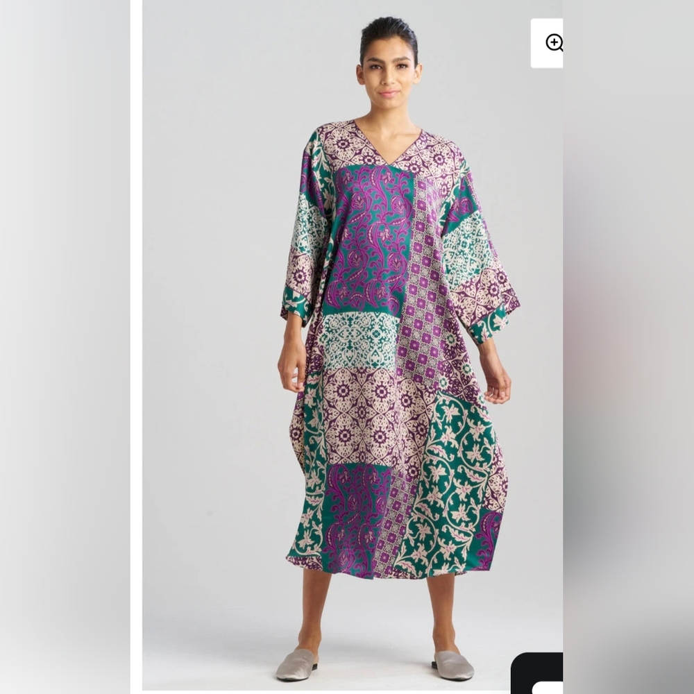 Natori Tapestry Caftan Kaftan Multicolor Purple XL